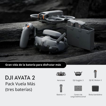 DJI Avata 2 Vuela Más Pack - tres baterías