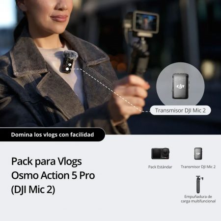 DJI Osmo Action 5 Pro Pack para Vlogs - Mic 2