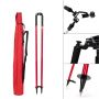 Kit de accesorios para rover Emlid - Jalón de aluminio EMLID y un bípode para fijarlo sobre un punto cuando sea necesario. Jalón telescópico para topografía 1,8 m en tres sectores.